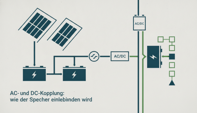 AC-Kopplung und DC-Kopplung eines Batteriespeichers im Vergleich