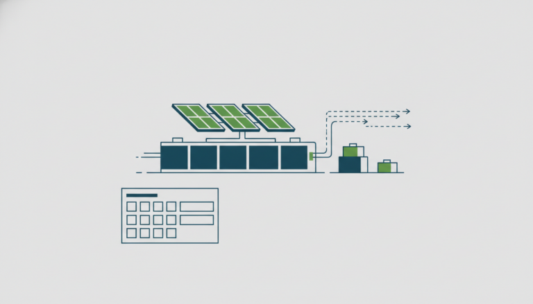 Funktionsweise eines Batteriespeichers an einer Photovoltaikanlage
