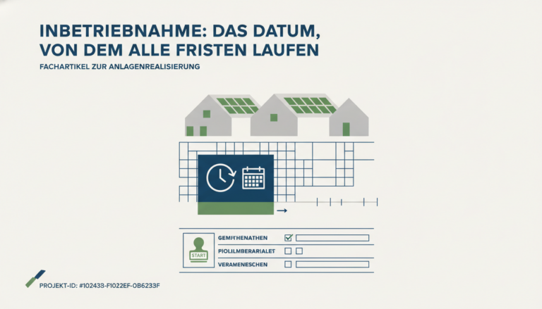 Inbetriebnahmedatum als Ausgangspunkt der Fristen bei Photovoltaikanlagen
