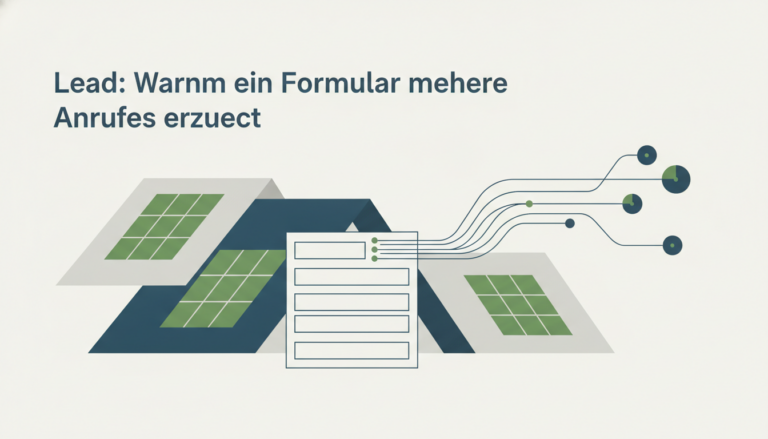 Lead-Generierung im Photovoltaikgeschäft