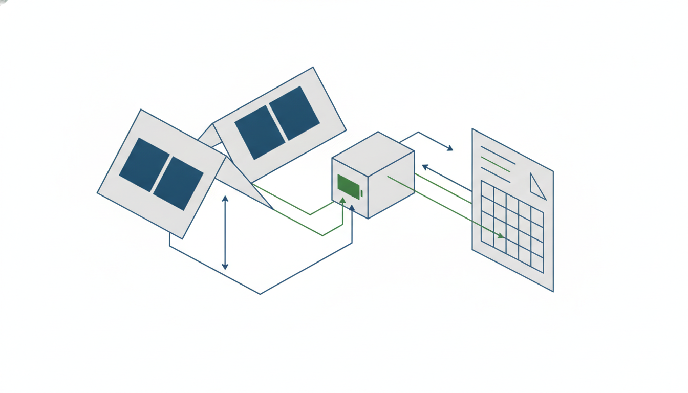 Schema zum PV-Speicher nachrüsten: AC-Kopplung und DC-Kopplung im Vergleich